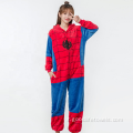 Design Spiderman Soft Flannel Child incappucciato pigiama
